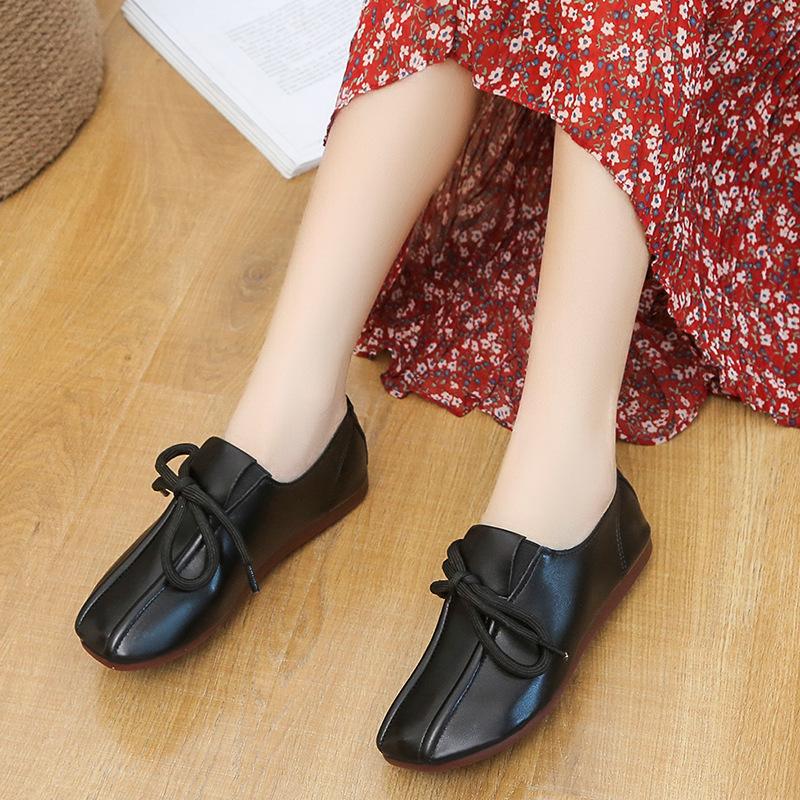 

Foreign trade single shoes autumn new round head flat bottom Doudou shoes casual shallow mouth large size women s shoes tide 35 чёрный