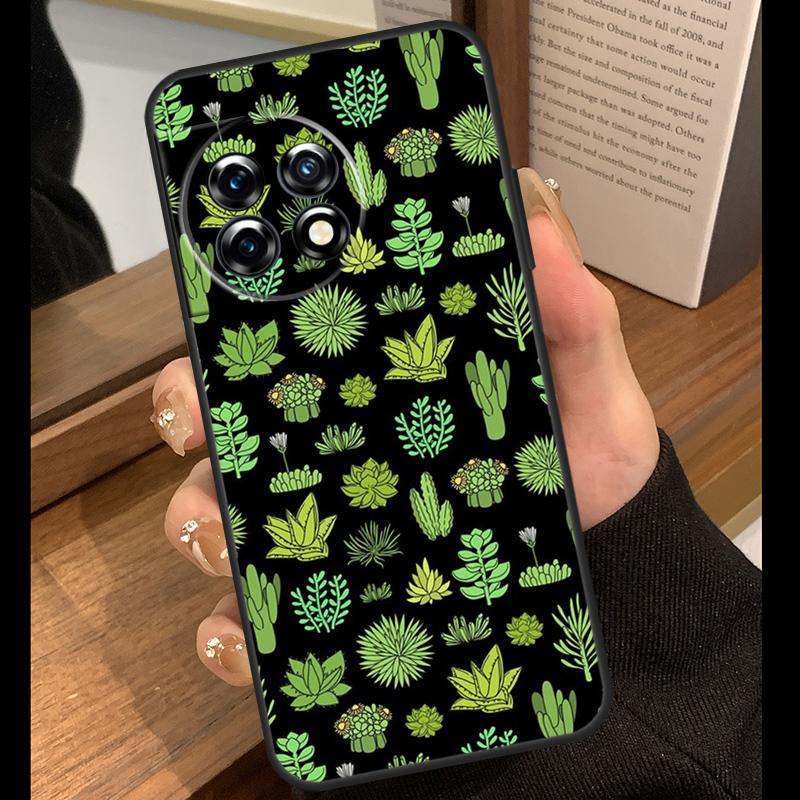 Succulents and Cactus Case For OnePlus Nord 2 2T CE 3 Lite N10 N20 Ace 8T 9R 9RT 10R 10T 11R 8 9 10 Pro 11 Cover