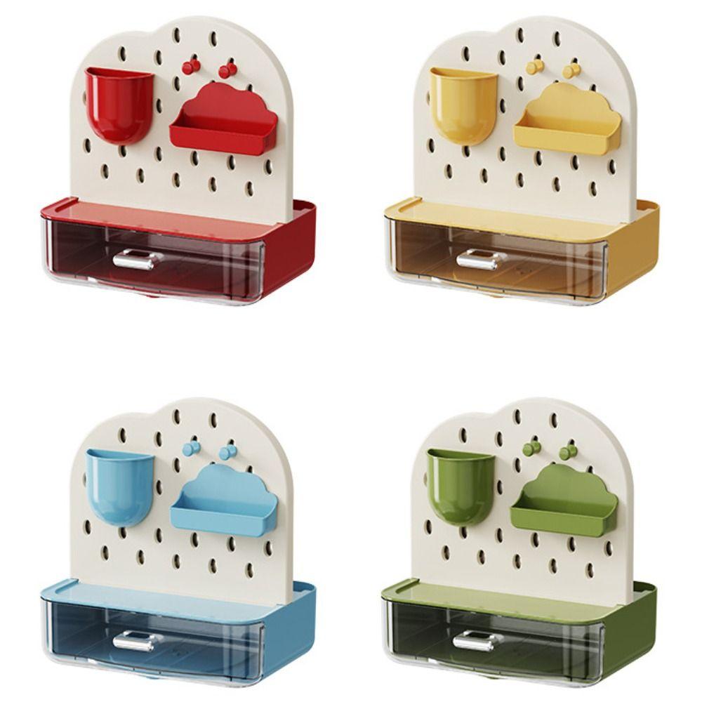 With Drawers Cave Board Stand Multifunctional Desk Organizer Space Saving Pen Holder  Workstation