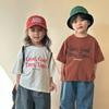 Summer Fashion Loose Girl Children Letter Print Tshirt Boy Baby Cotton Short Sleeve Tees Kid Casual Tops Toddler Clothes