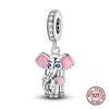 Compatible With Authentic Bracelets Copper Charm Bead Charms Bead Charms Pink Flowers Elephants Charm Bead Charms Ideal For Women Fine Do It Yourself