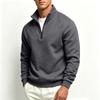 Men's Casual Zip-Up Stand Collar Sweatshirt, Color Thick Warm Pullover for Winter