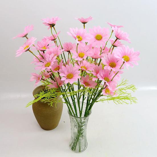 Artificial Flowers UV Resistant Fake Wildflowers with Stem for Indoor Outdoor Porch Patio