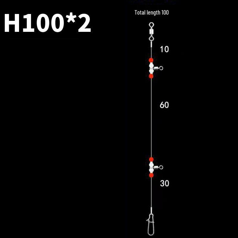 Luminous Multi-Hook Sea Fishing Rig with Gourd Swivel and Stopper Bead Set