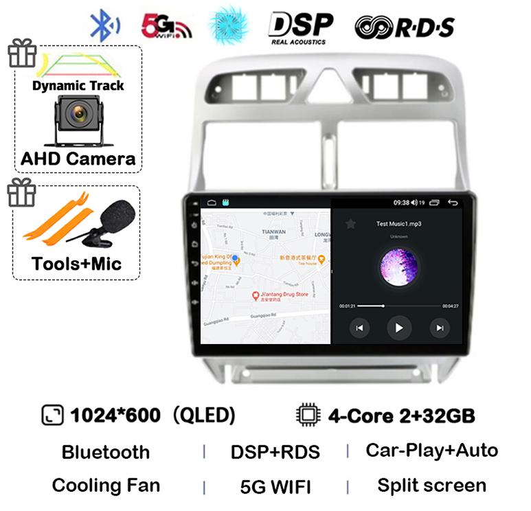 

Android 14 Auto Carplay WIFI+4G 2din автомобильное радио для Peugeot 307 307CC 307SW 2002-2013 мультимедийный проигрыватель GPS головное устройство DSP стерео
