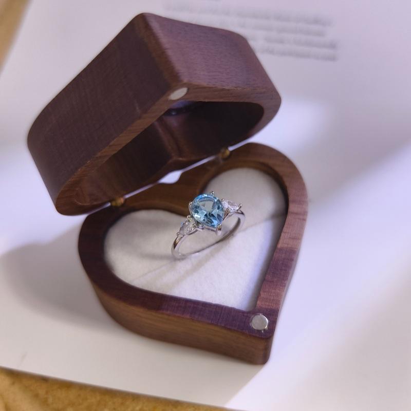 925 Sterling Silver Teardrop Ring for Women, Natural Topaz/Peridot/Amethyst Crystal Band, Fashion Jewelry
