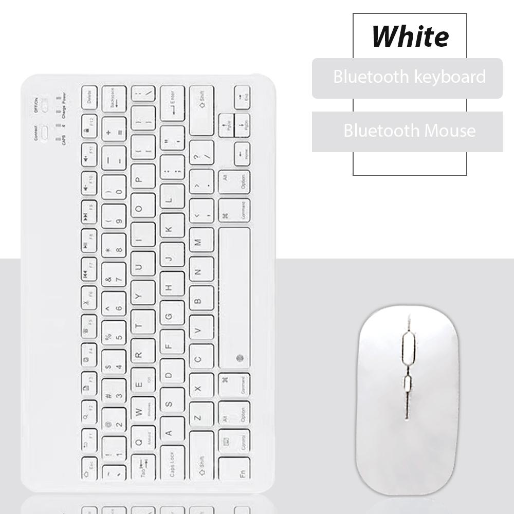 Bluetooth Wireless Keyboard with Mouse Portable Mini Rechargeable Keyboard for iPad Tablet Android iOS Windows Laptop