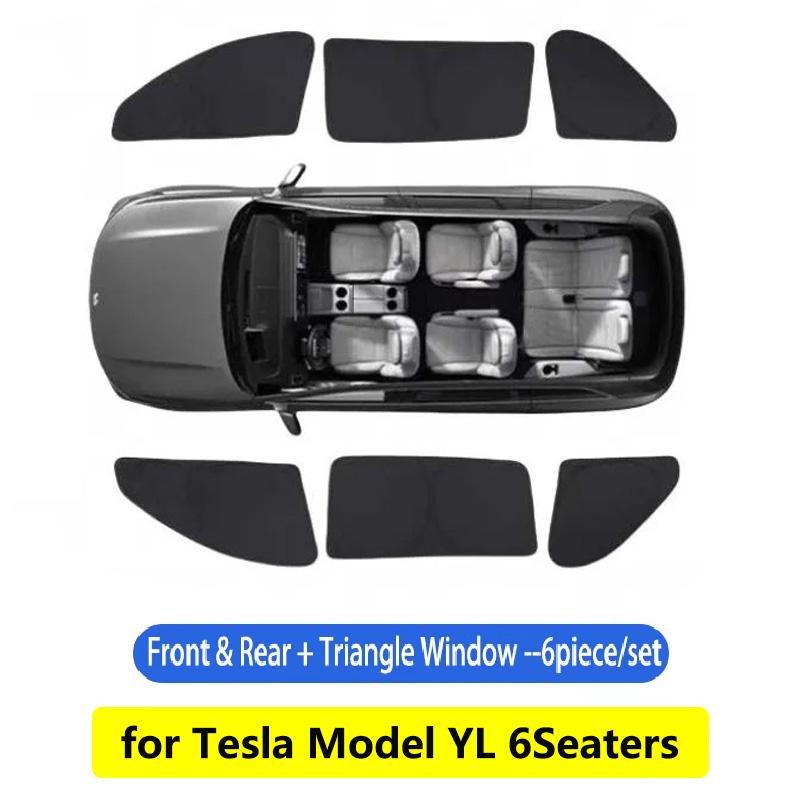 Sunshade For Tesla Model Y L YL 2026 6 Seaters Privacy Side Window Sun Shade Windshield Sunroof Blind Shading for Camping Rest