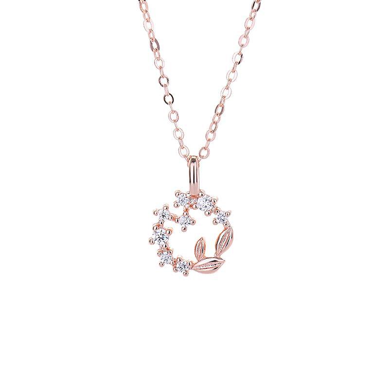 Necklace for Women Imitation Leaves Clavicle Chain Jewelry Flower Accessories