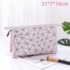 Women Simple and Portable Cosmetic Storage Bag Handbag Style Travel Storage Bag PU Fashion Toiletry Small Bags Wash Makeup Bags