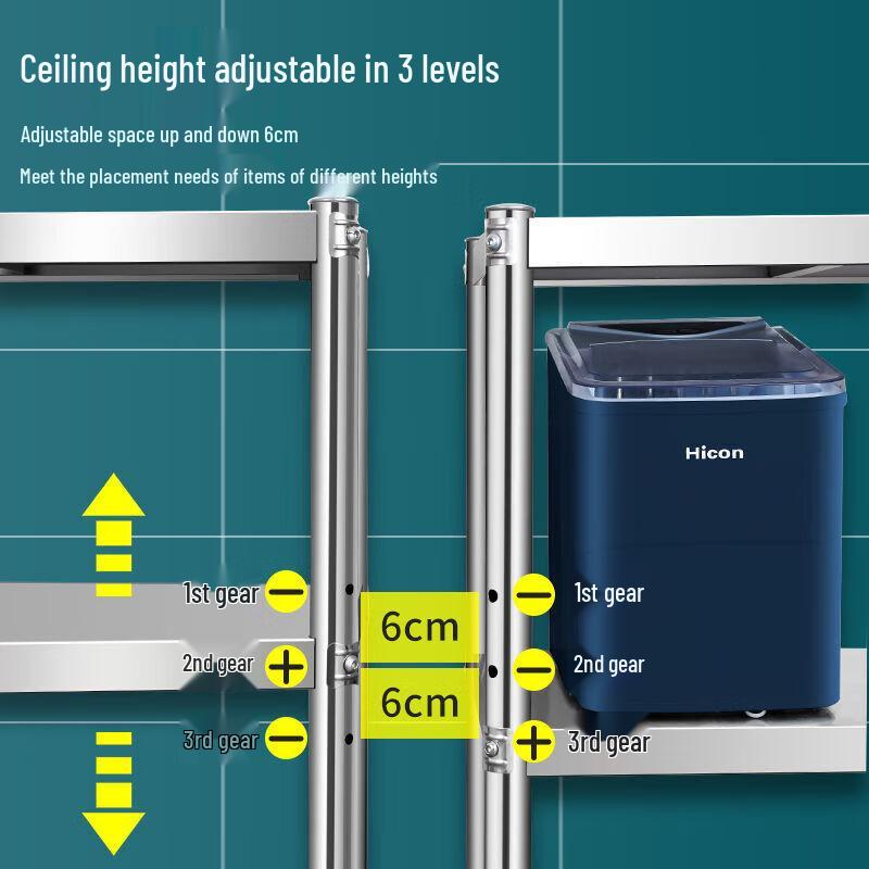 Heavy Duty 4-Tier Stainless Steel Storage Rack