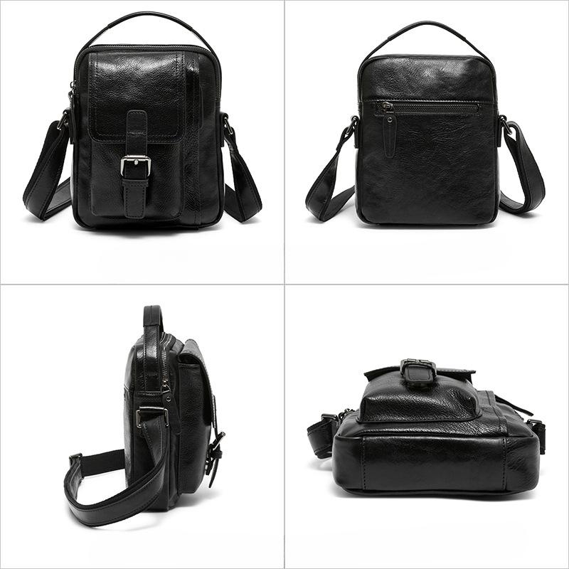 Retro Fashion Classic Trendy Genuine Leather Men's Bag Single-shoulder Bag Men's Crossbody Bag