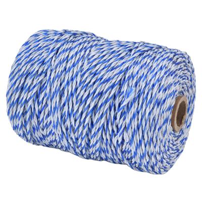 Corda elétrica portátil de 3 mm e 200 metros, corda condutora para cerca elétrica de gado