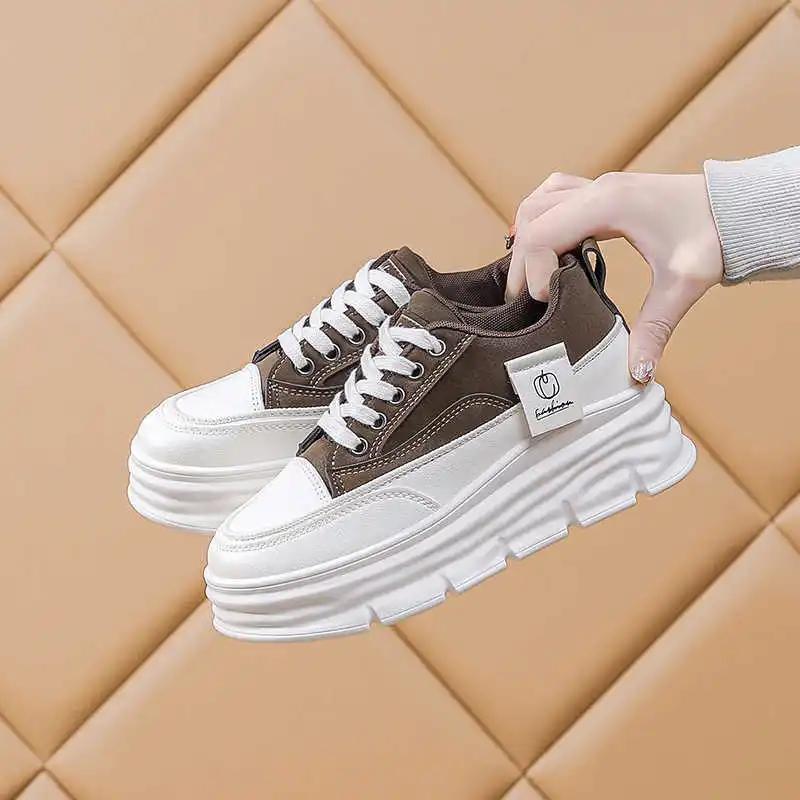 Fashion Increase Height Thick Sole Vulcanizer Woven Ladies Summer Shoes Blue Sneakers Women Sports Fashion Beskete Loofers Shooes