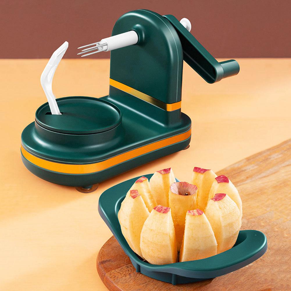 3 in 1 Hand-cranked Apple Peeler Multi-functional Fruit Apple Peeling Machine w/ Stainless Steel Blade Apple Slicer Corer Cutter