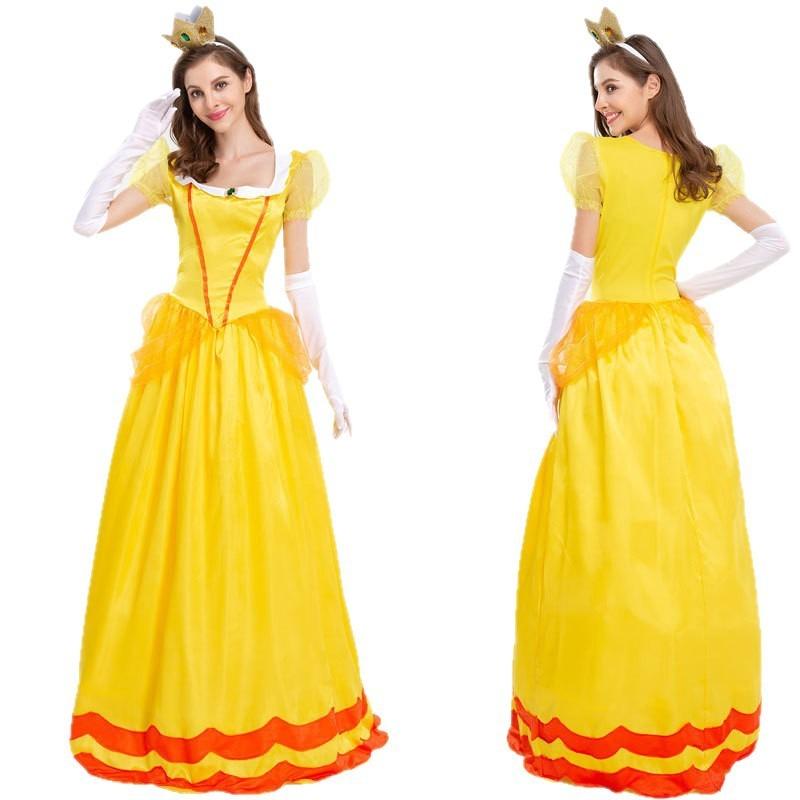 Halloween Kostüm Super Mary Prinzessin Peach RPG Kostüm