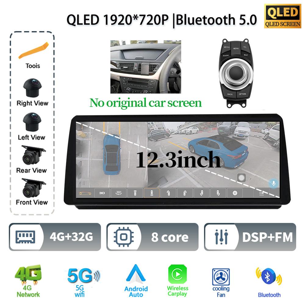 12.3" For BMW 3 Series E90 E91 E92 Android 14 Car Radio Multimedia 4G GPS Navigation Bluetooth Stereo WIFI CarPlay Touch Screen