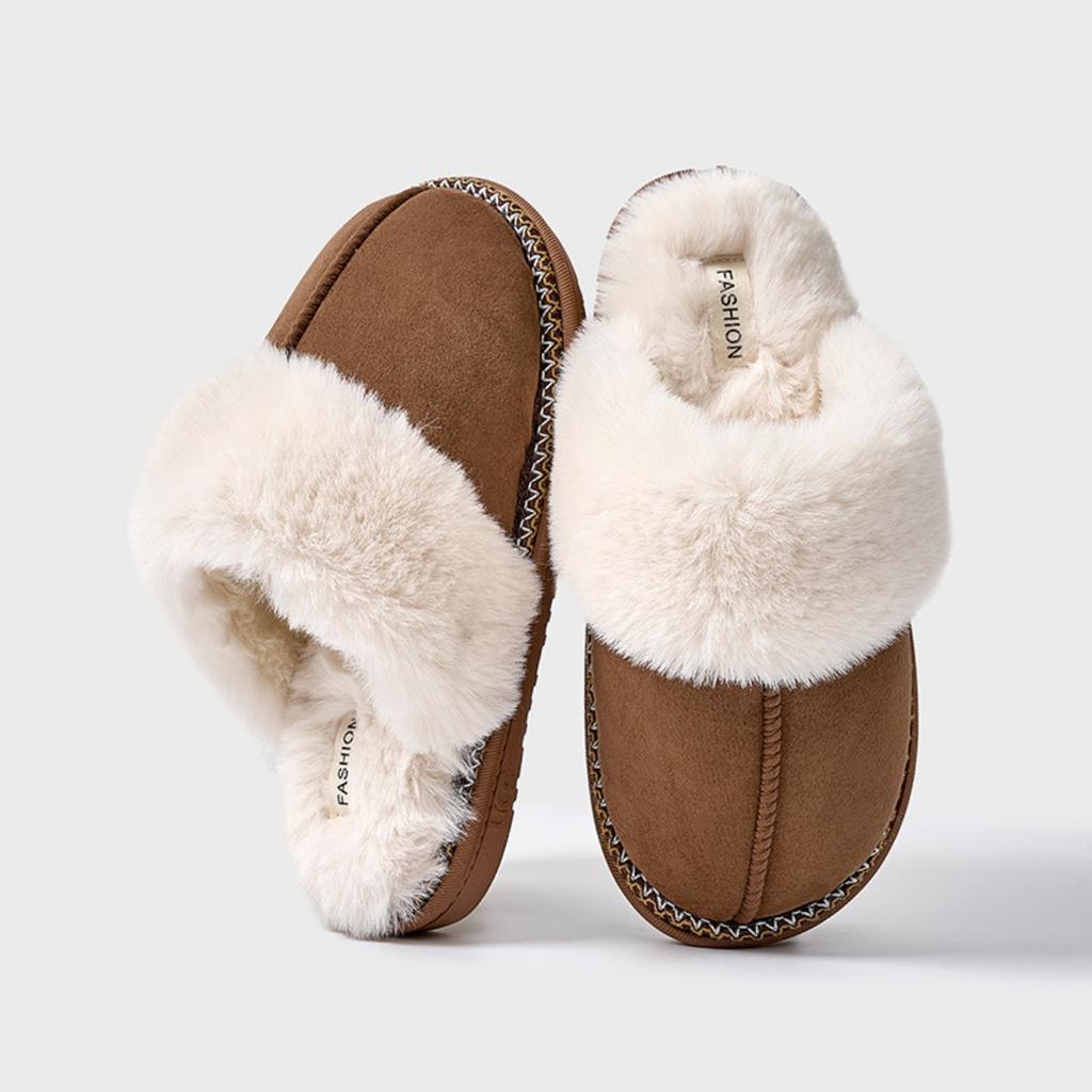 Winter Cotton Slippers, Winter Home and Household Woolen Slippers, Women's Non Slip Cotton Slippers, Plush Cotton Shoes, Home Slippers, Woolen Shoes