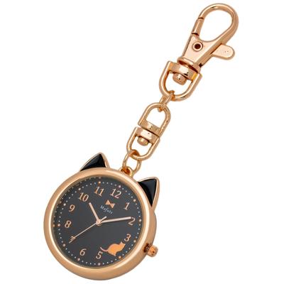 Pocket Watch Analog Keychain Watch Bag Charm Black [Fieldwork] Women's MKK2305-5
