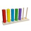 Wooden Montessori Rainbow Ring Stacking Tower - Number Calculation Educational Toy for Kindergarten