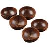 5 Pieces Coconut Bowl Rice Salad Pasta Soup Wooden Bowl Wooden Fruit Bowl Set Handmade | Bowls