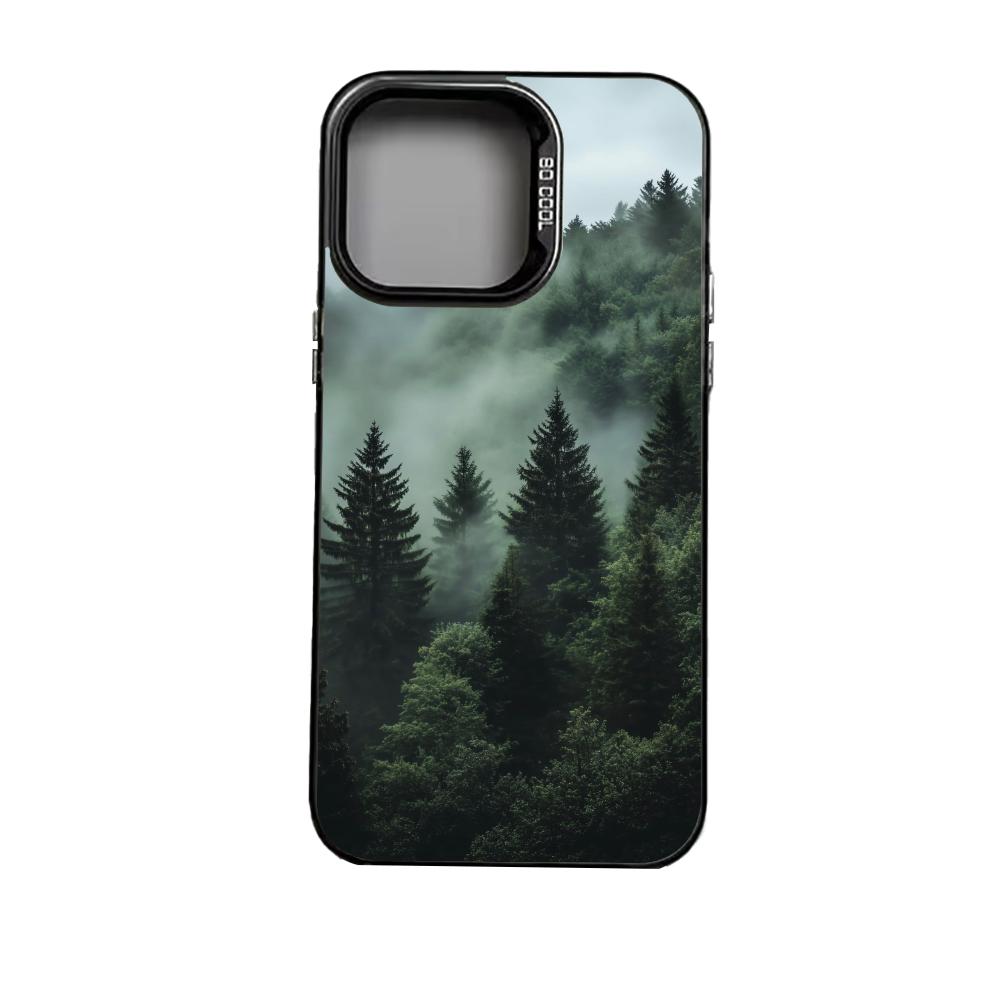 Tiefwald-Muster Handyhülle geeignet für iPhone 17 16 15 14 13 12 11 Pro/Max/Plus sturzsicher und stoßfest Rückseite