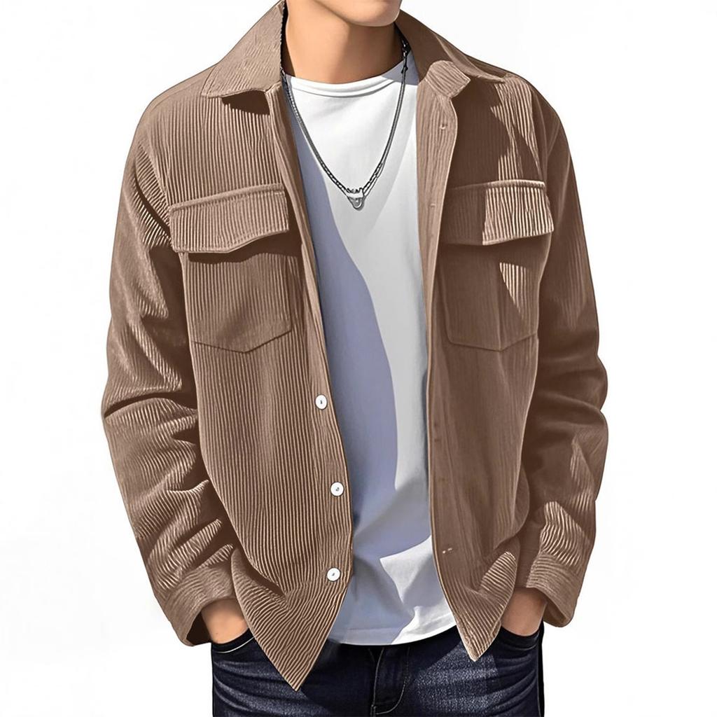 Fashionable Long Sleeved Button Up Cardigan Casual Men'S Jacket