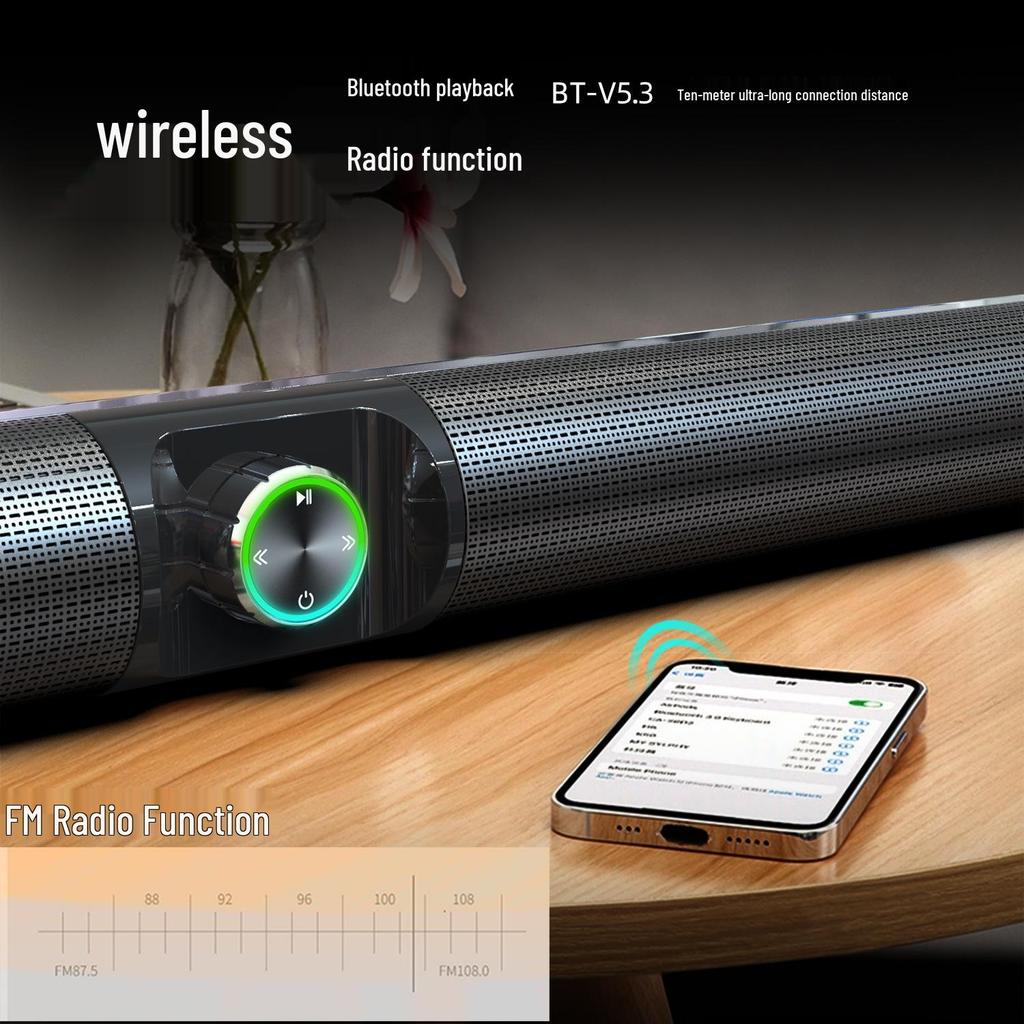 2025 Wireless Soundbar: Bluetooth Speaker for TV, Computer, Outdoor & Gaming