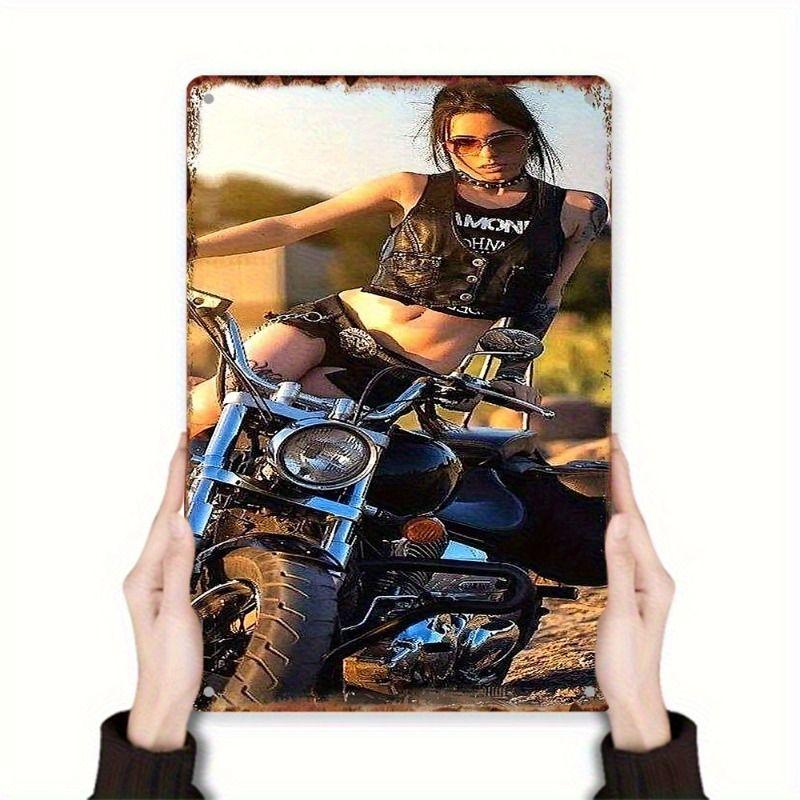 Vintage Tin Sign Retro Motorcycle Garage Wall Decor Bar Man Cave Artwork