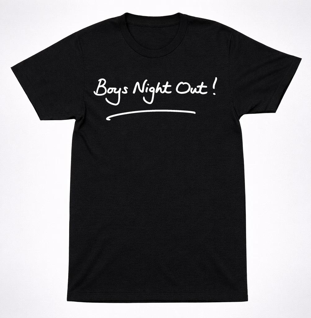 

Boys Night Out Logo Script Shirt Post-Hardcore Emo Band Bold Text Black Tee S