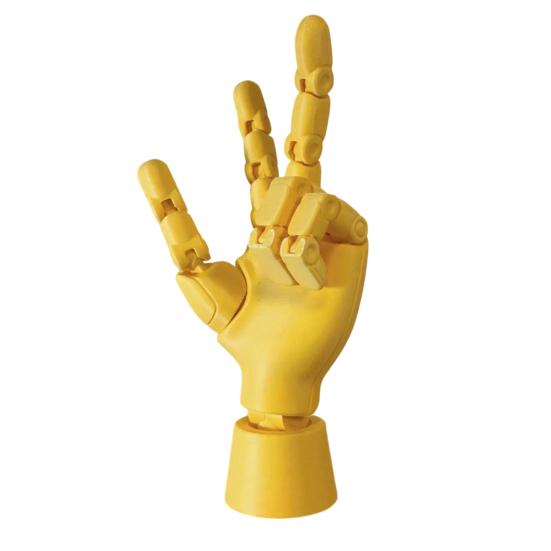 Articulated Flexible Hand with Model And Base Moveable Joint 3D Printed Poseable