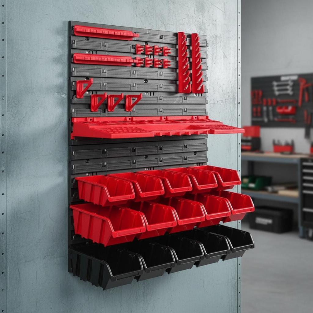 36 Pieces Tool Storage Rack with Bins and Hooks Modular for Craft Room, Diyers