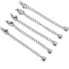 Stainless Steel & Titanium Necklace Extension with Lobster Clasp & Beaded Tail - DIY Accessory Set