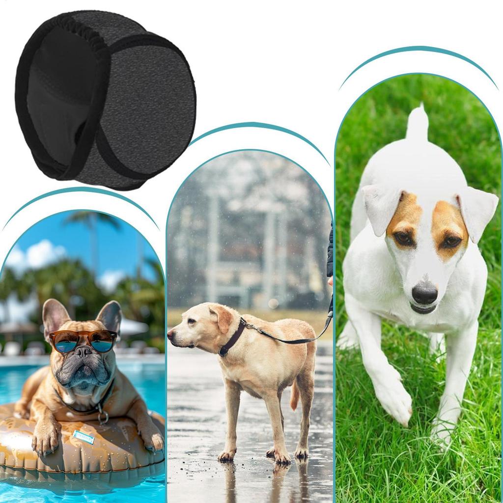 Hunde-Ohrenabdeckung Wasserdicht Geräuschunterdrückendes Stirnband zum Schwimmen Baden Pflege Angstlinderung Französische Bulldoggen Hunde Haustier-Ohrenschützer