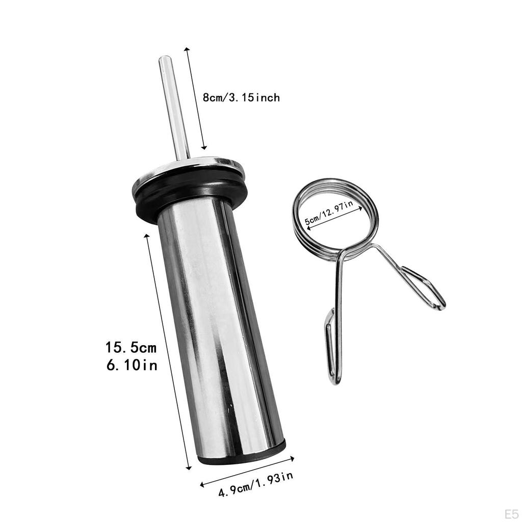 Fitness Device Weight Stack Pin with Spring Clip Attachment