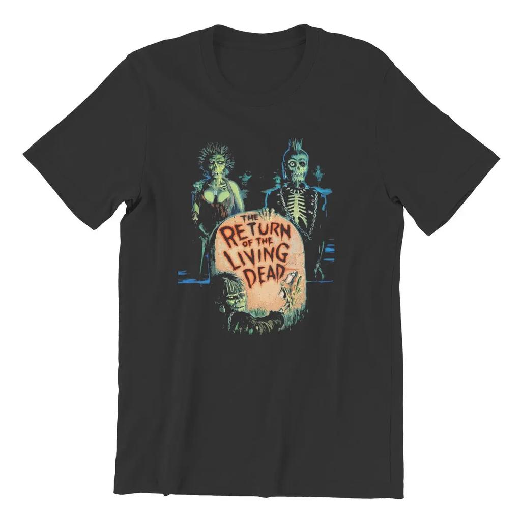 Men's The Return of the Living Dead T Shirts Horror Pure Cotton Clothes Novelty Short Sleeve Crewneck Tees Classic T-Shirts