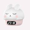 New Animal Party Digital Clock with Night Light: Shy Bunny & Doodle Duck Smart Soft-Light Mini Alarm Clock with Digital Temperature Display