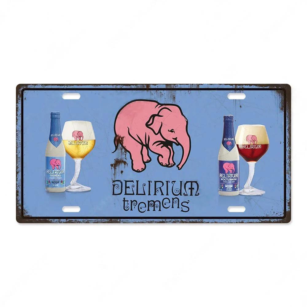 

Vintage Belgium Beer Brand Posters Metal Tin Signs Wall Decor Plaque Vintage Tin License Plate for Bar Pub Club 15x30cm(5.9x7.8inch)