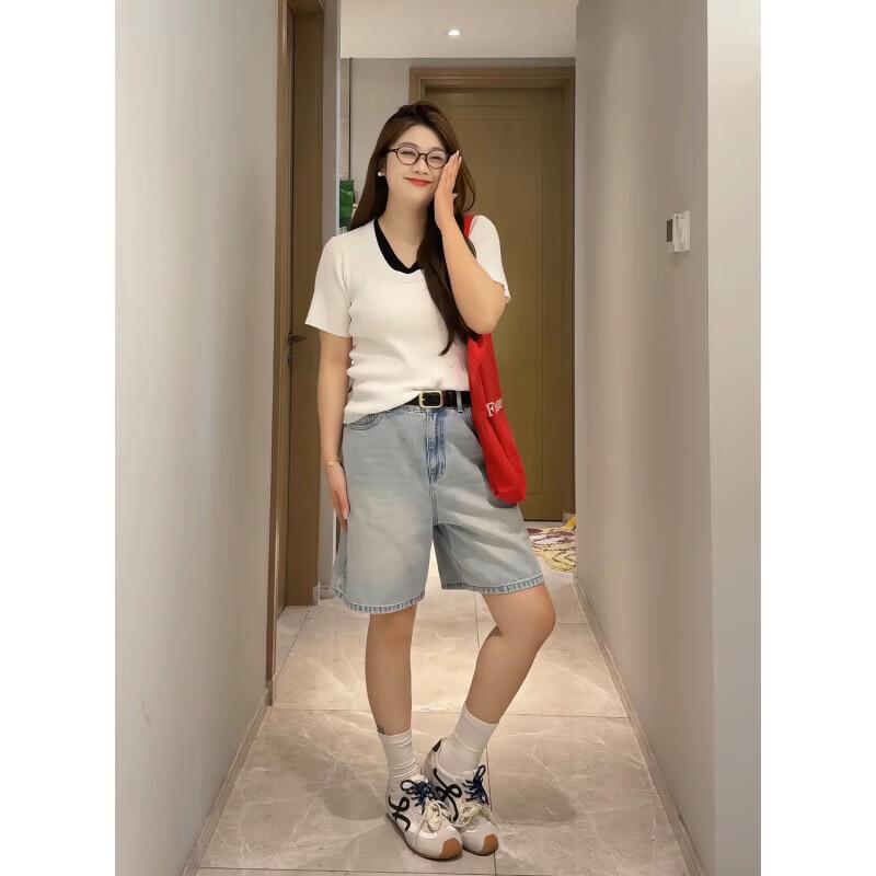 

Женский вязаный топ Liedu большого размера в корейском стиле с цветовыми блоками XL