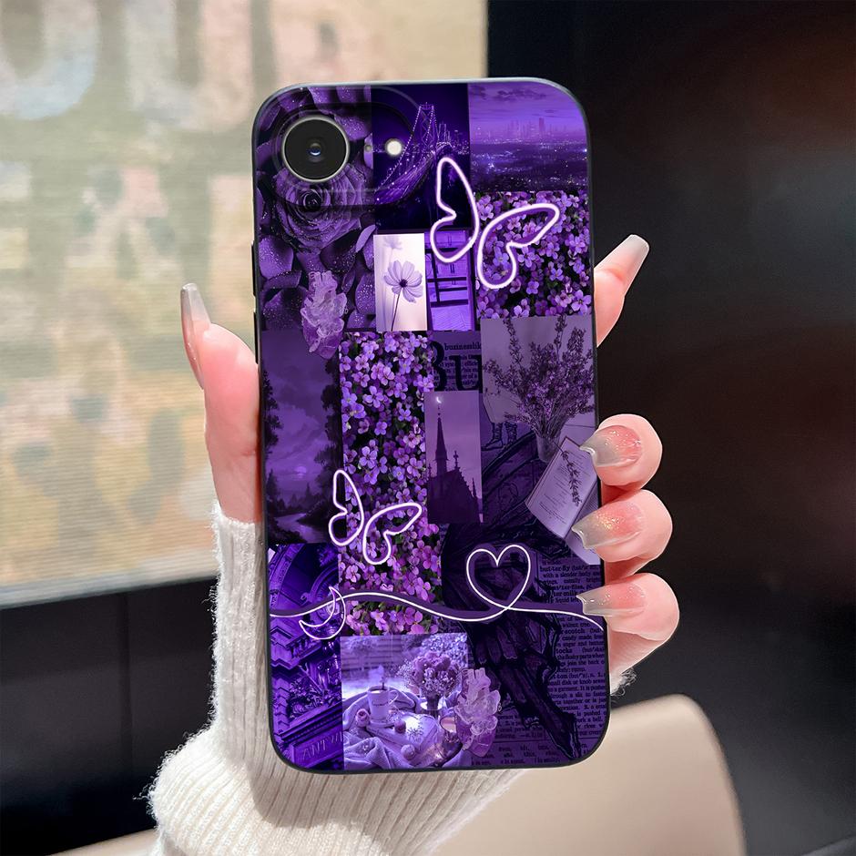 For iPhone17 17E 17Air 17Pro 17ProMax Case Pink Rose Rainbow Trendy Antifouling Bumper For iPhone17E iPhone 17 Pro Max Air Capa