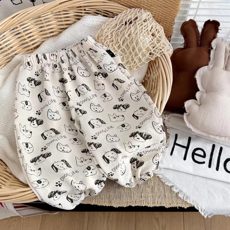 Kids Summer Thin Mosquito Proof Pants Boys Girls Breathable Air Conditioner Casual Trousers 80
