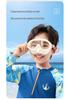 Children's Waterproof Anti-Fog Swim Goggles with Nose Piece and Earplugs - Large Frame Silicone Design