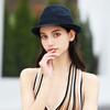 Spring and Summer Woven Jazz Hat, Literary Sunscreen Hat, Female British Retro Top Hat, Jazz Hat