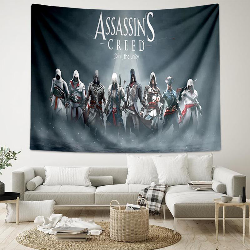 1pc A-Assassin's Creed Tapestry, Living Room, Bedroom, Office, Party Decor, Ideal Festive Gift