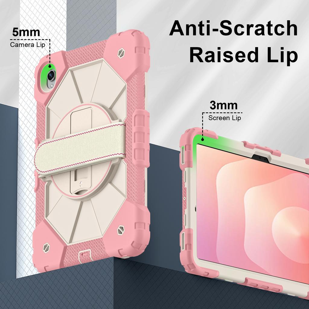 Heavy Defense Armor Tablet Case For Samsung S11 S10 S9 FE A11 A9 Plus A7 Lite Tablet Stand Case Thick Shockproof with Rotating Strap Kickstand Cover