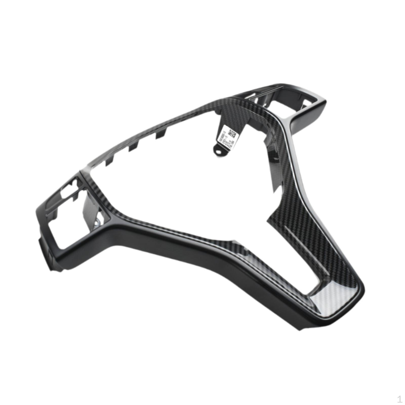 

Отделка рулевого колеса Аксессуары для салона автомобиля Простая установка Стильная рамка панели Black Carbon Fiber