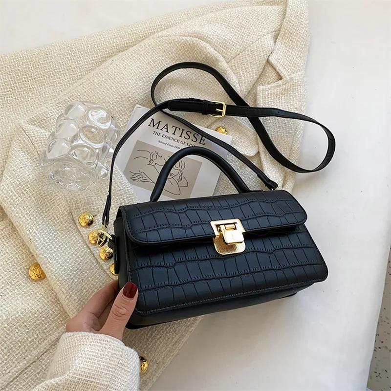 High Quality Fashion Crossbody Bag Standard Stone Feminine Casual All-match Small Square Bag Popular