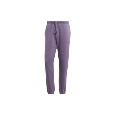 Calças de Lavagem de Roupa para Todas as Estações Cor Sólida Logo Jogger Calças Esportivas de Tricô Calças Masculinas Cinza Escuro Violeta IJ6933