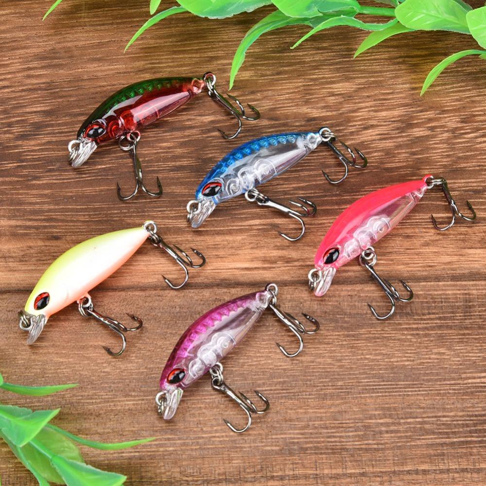 5PCS 3.5cm 2.4g Lifelike Artificial Bait ABS Fishing Lures Durable Minnow Lures  Freshwater Fishing