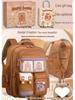 Capybara Backpack Stationery Set: Ergonomic Schoolbag Gift for Boys & Girls.